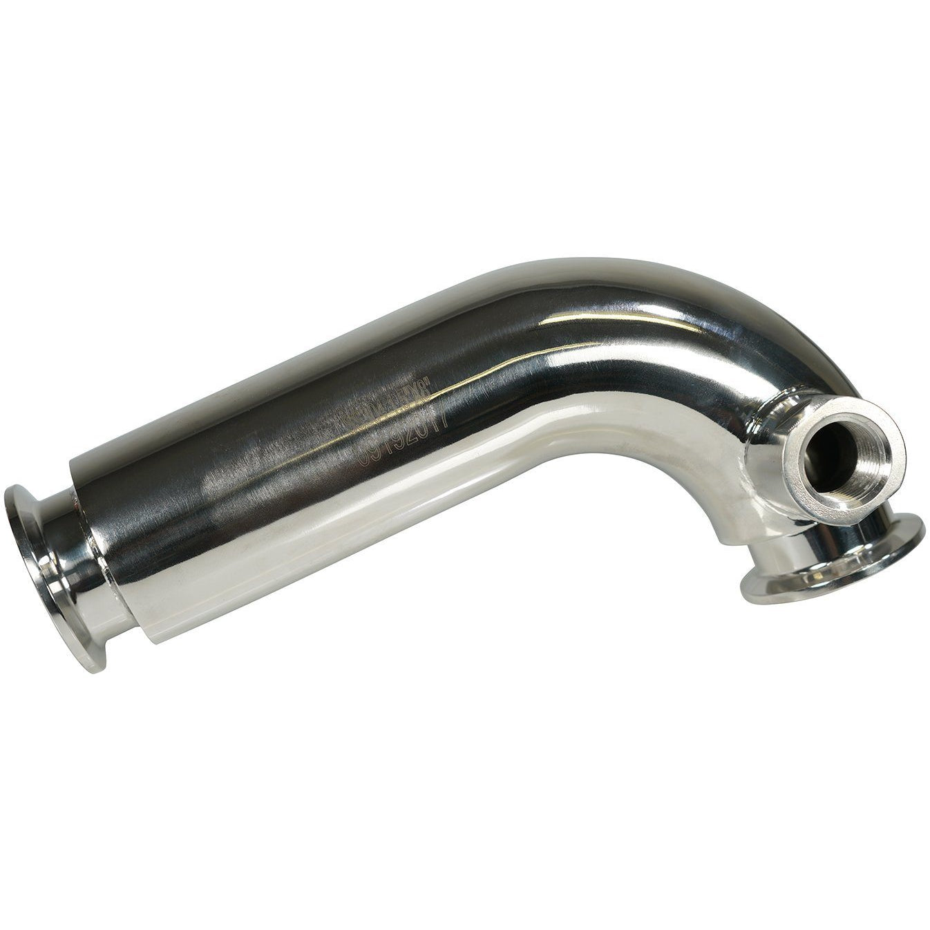 BVV, 1.5" Fully Jacketed Tri-Clamp x 8" 90 Degree Bend