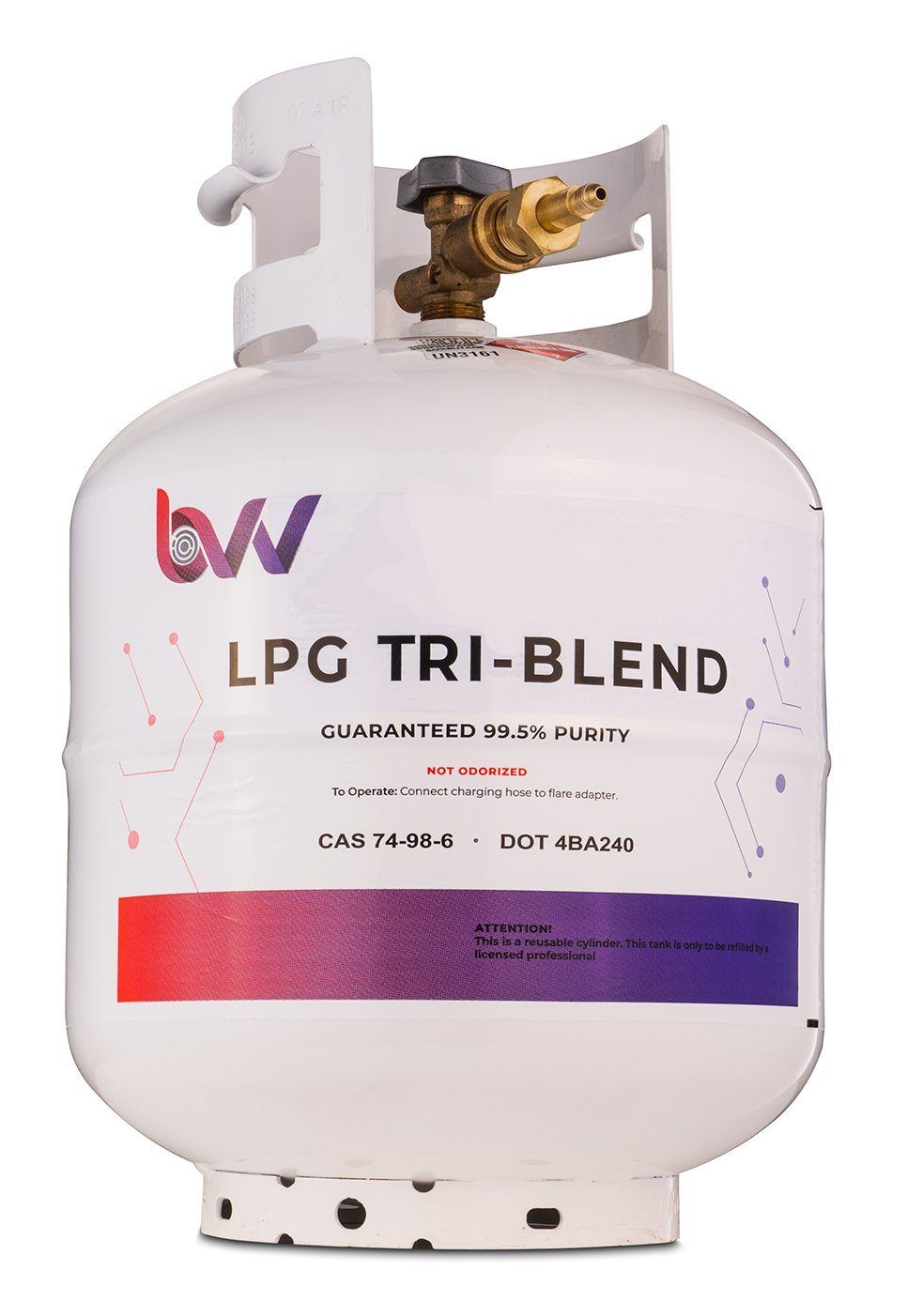 BVV, Buy 2 Get 1 Free - 20LB High Purity USA 50/25/25% N-Butane/Iso-Butane/Propane TRI-Blend - 99.5% Guaranteed