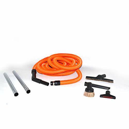 CENTRAL VACUUM ATTACHMENT KIT, Central Vac Vacuum 30' Orange Hose, W/Deluxe Tool Kit & Garage Kit # 06-4963-68