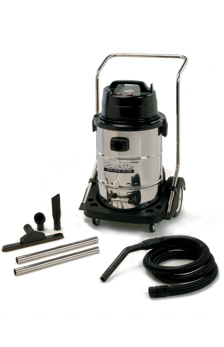 Powr-Flite, PF55-Wet Dry Vacuum 20 Gallon with Stainless Steel Tank and Tools